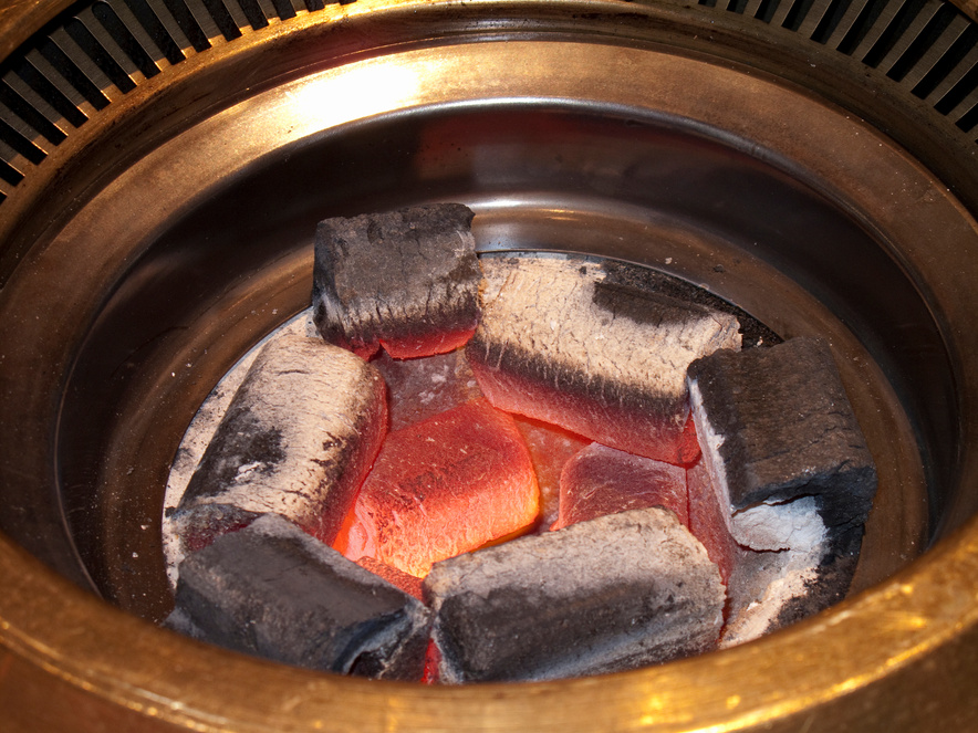 Charcoal grilled meat